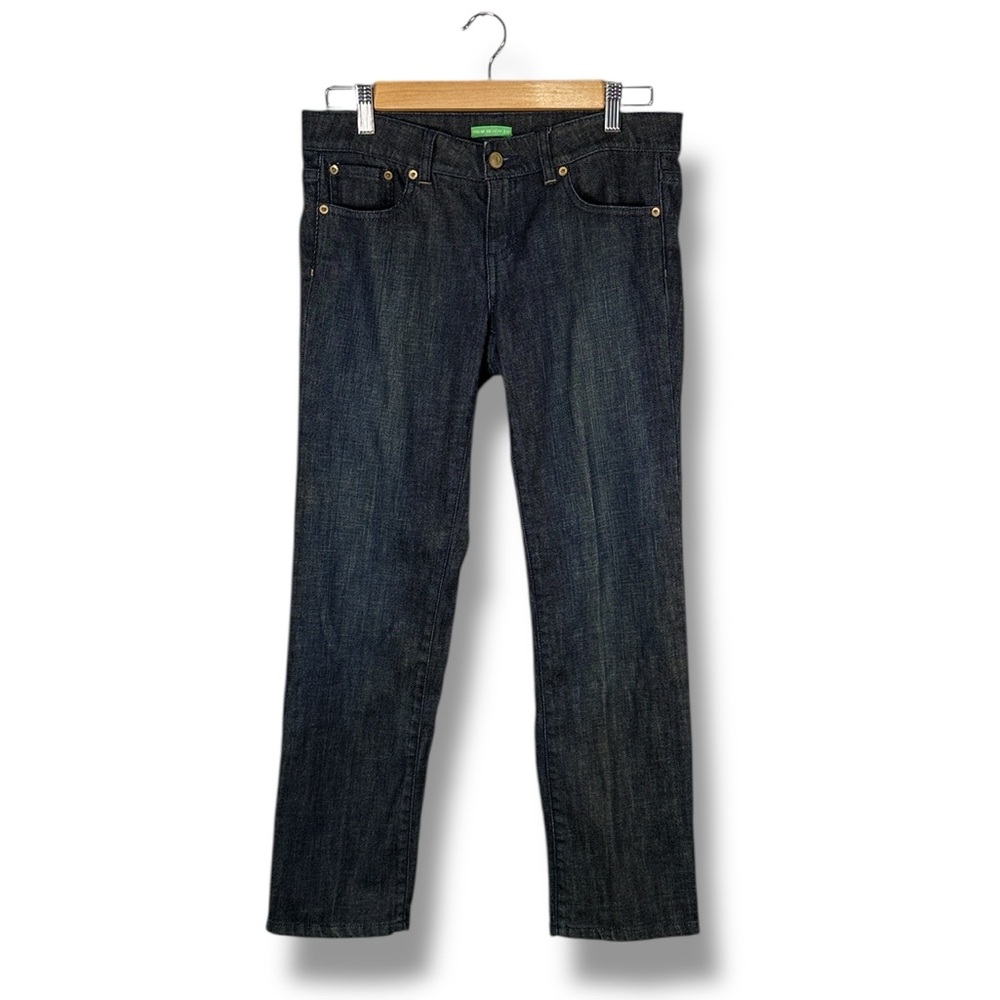 Lilly Pulitzer Palm Beach Fit Jeans Dark Blue Wash‎ Straight Leg Ankle Crop Sz 2